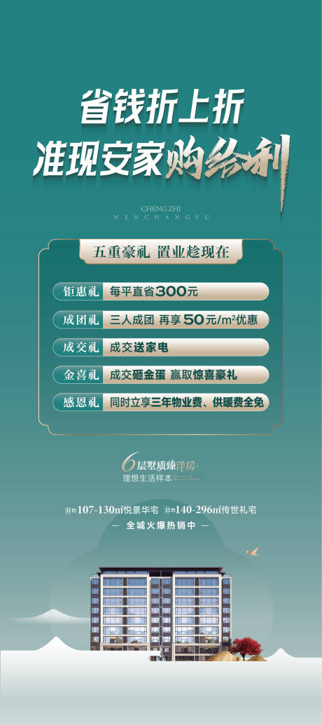 源文件下载【地产省钱安家五重礼展架】编号：89310029789325569