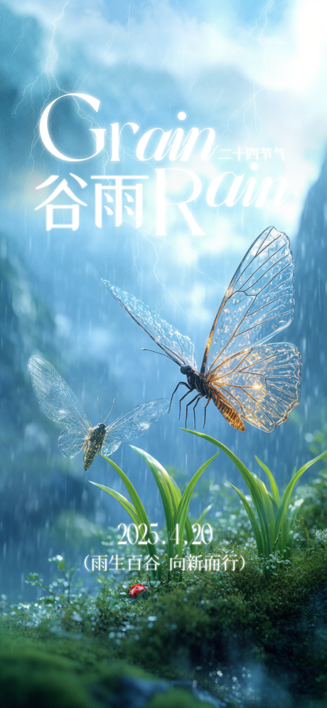 源文件下載【享設(shè)計】搜索編號：39360029309845974【谷雨節(jié)氣海報】