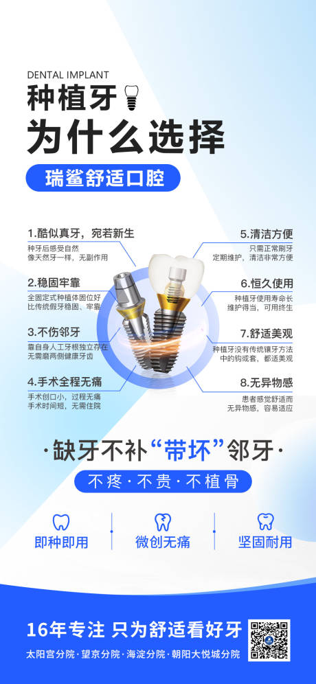 口腔种植牙海报