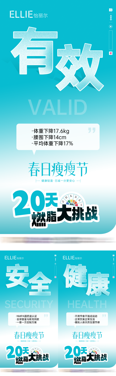 医美瘦身减肥科普大字报系列图