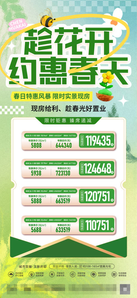 地产春日特价房海报