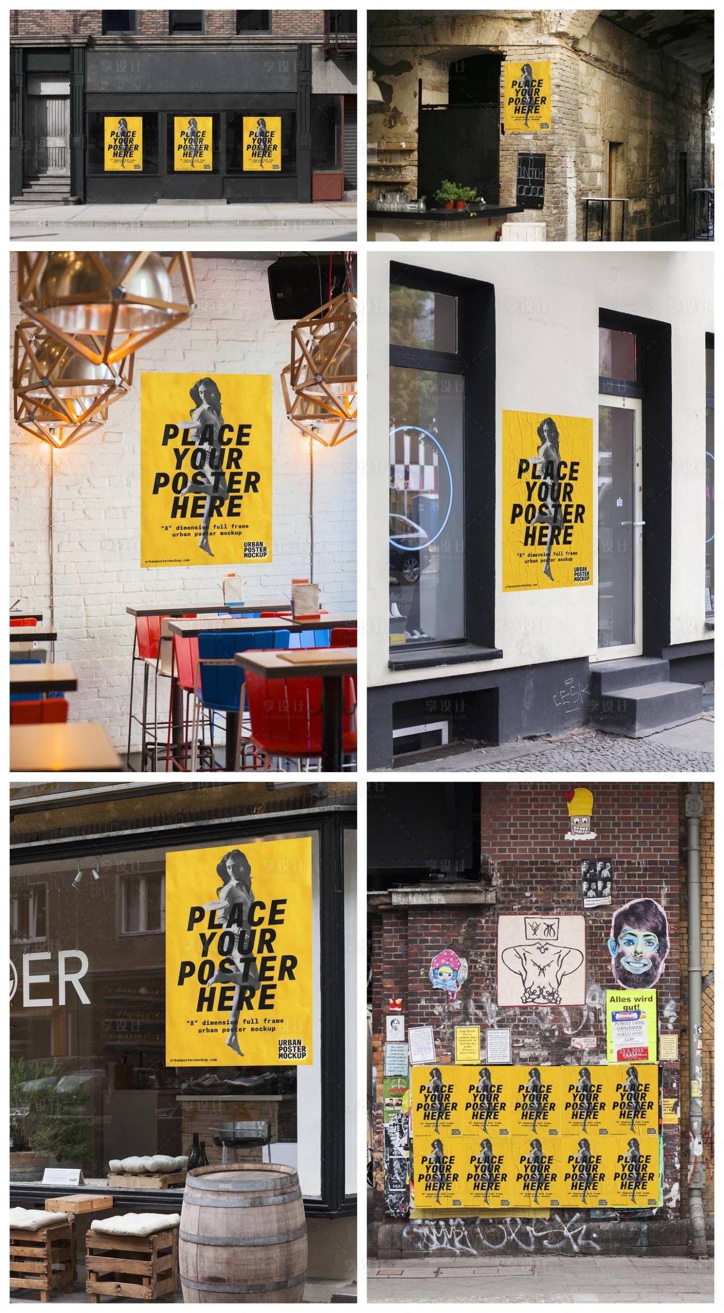 源文件下载【享设计】搜索编号：68040029110346516【店招导视牌海报立牌样机】