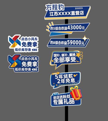 源文件下载【汽车直播指示牌】编号：57120029741787270