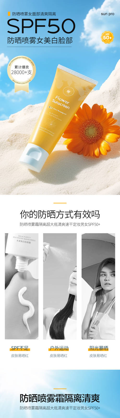 源文件下載【享設計】搜索編號：62690029170227647【簡約大氣美妝防曬霜詳情頁】