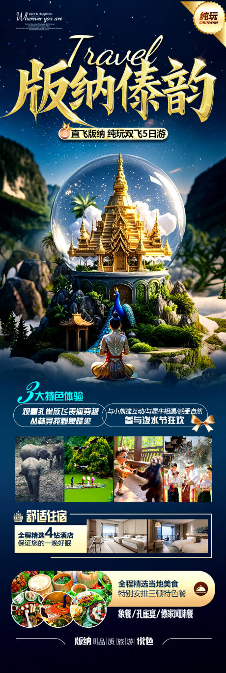 源文件下載【云南西雙版納旅游長圖海報】編號：92200029402868002