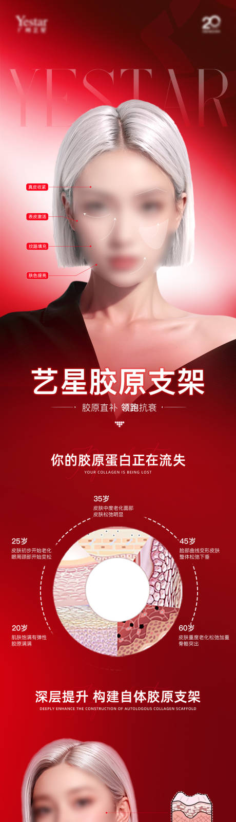 胶原支架宣传海报长图