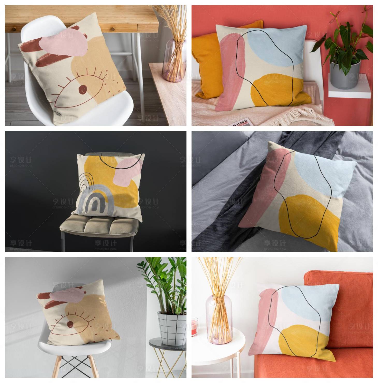 源文件下载【享设计】搜索编号：76320029141388804【抱枕样机贴图】