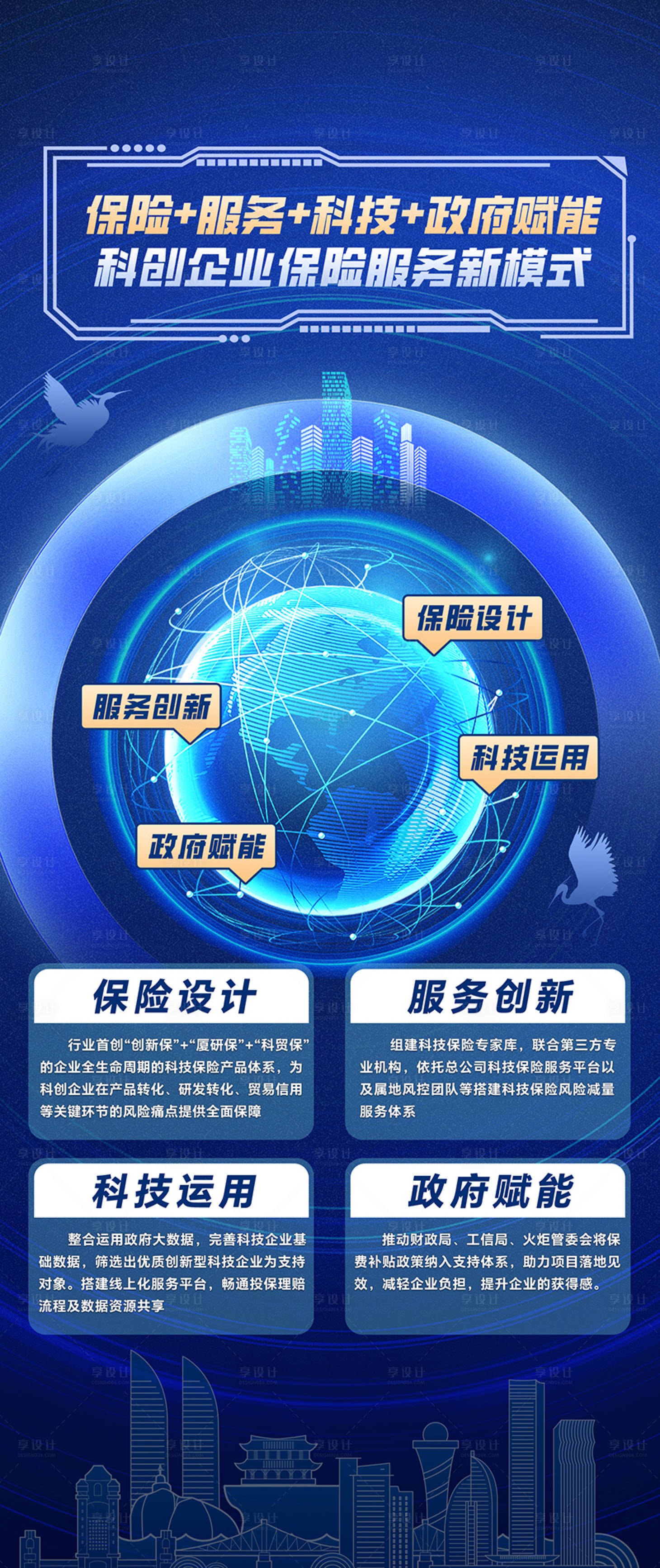 源文件下载【保险服务政策海报背景】编号：66300029237303733