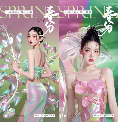 源文件下载【医美春分海报】编号：48980029479804482