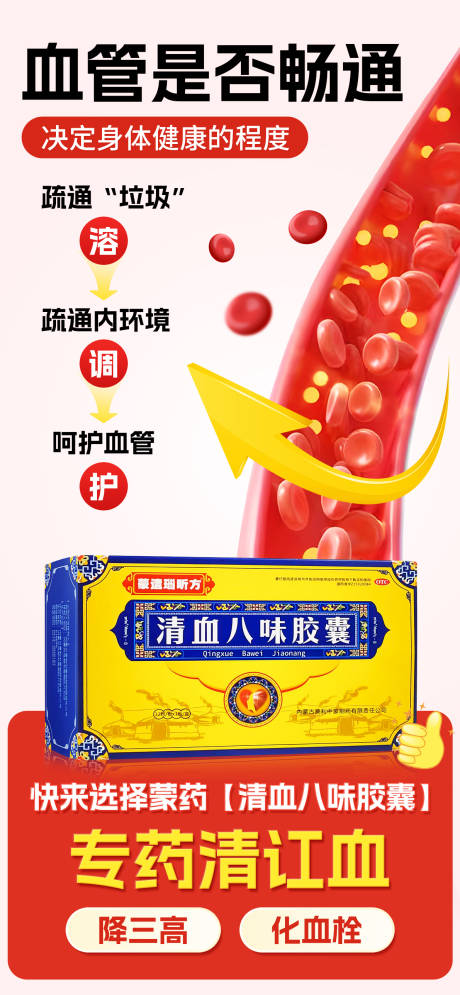 源文件下载【清血八味胶囊海报】编号：61420029769463146