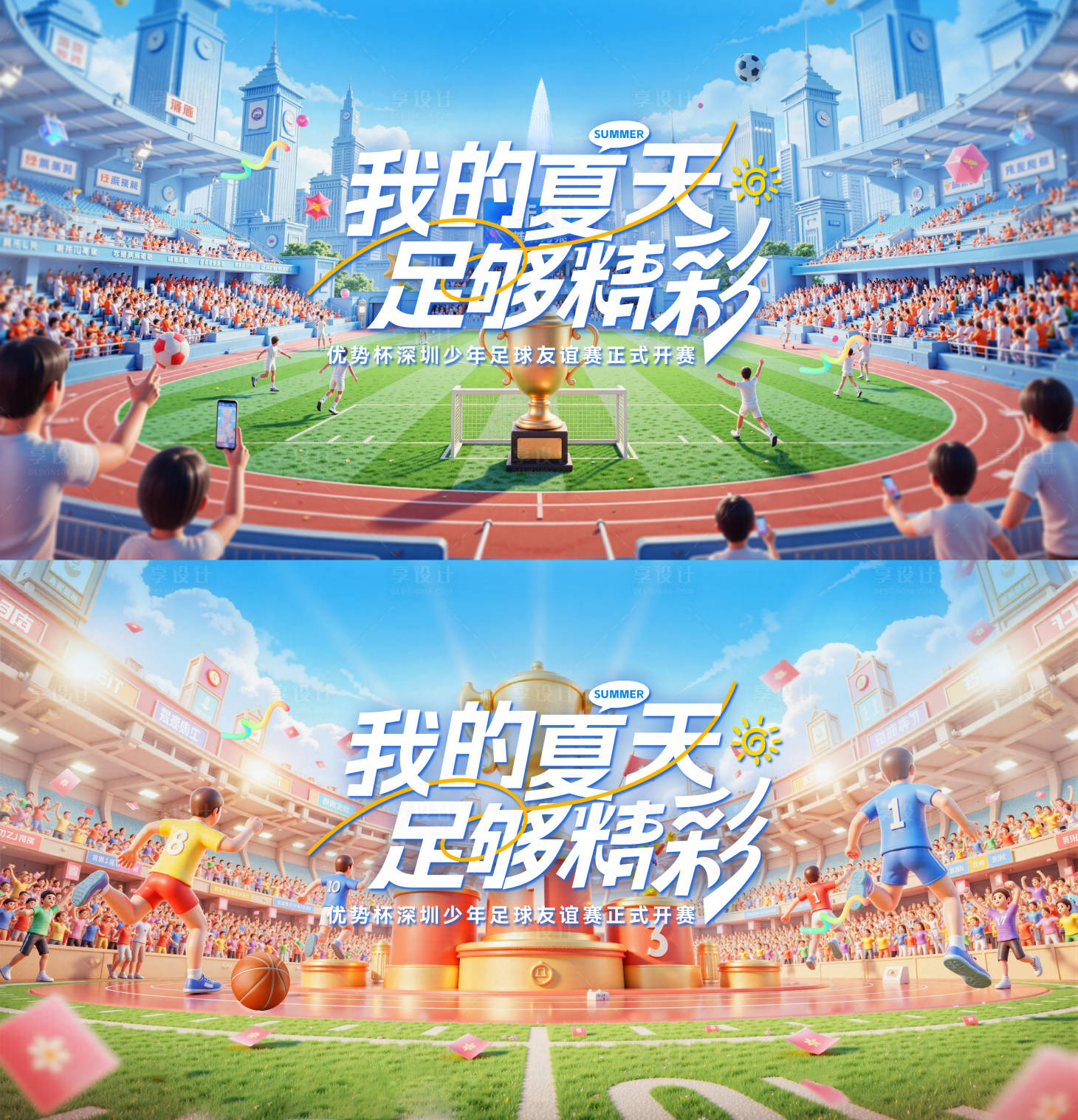 源文件下載【享設計】搜索編號：70440029771985098【青春AI青年足球比賽健身運動會背景板】