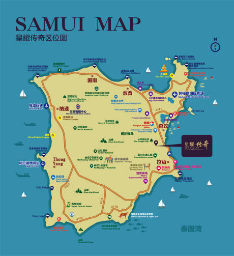 源文件下載【蘇梅島區位圖地形圖廣告展板】編號：47490029417506633