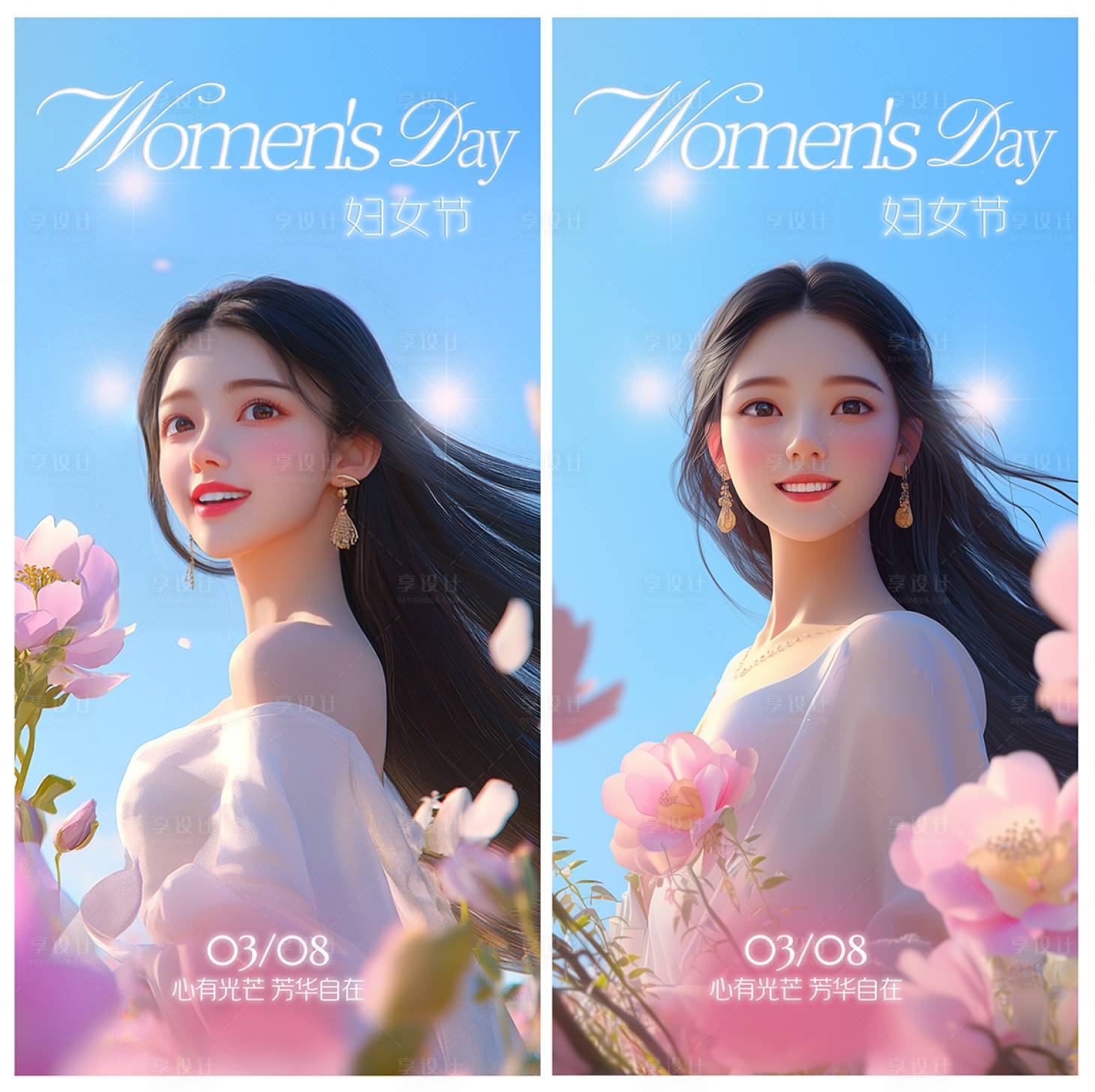 源文件下載【享設(shè)計(jì)】搜索編號(hào)：95230029339079092【女神節(jié)】
