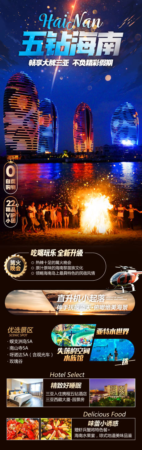 源文件下载【五钻海南旅游海报】编号：33380029225298731