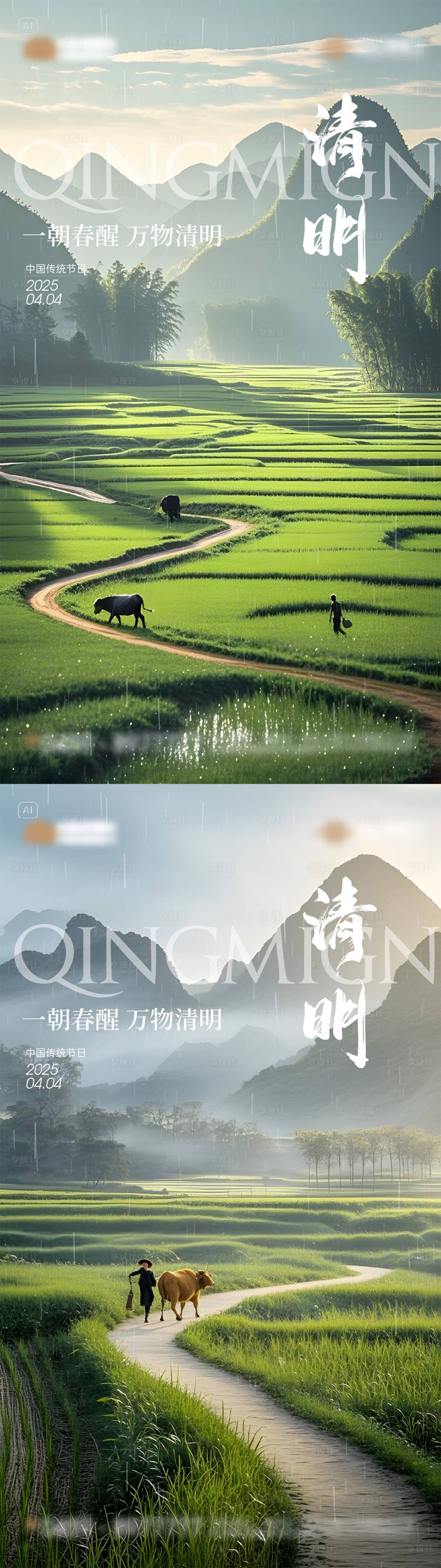 源文件下载【享设计】搜索编号：50320029708571539【节日节气海报清明】