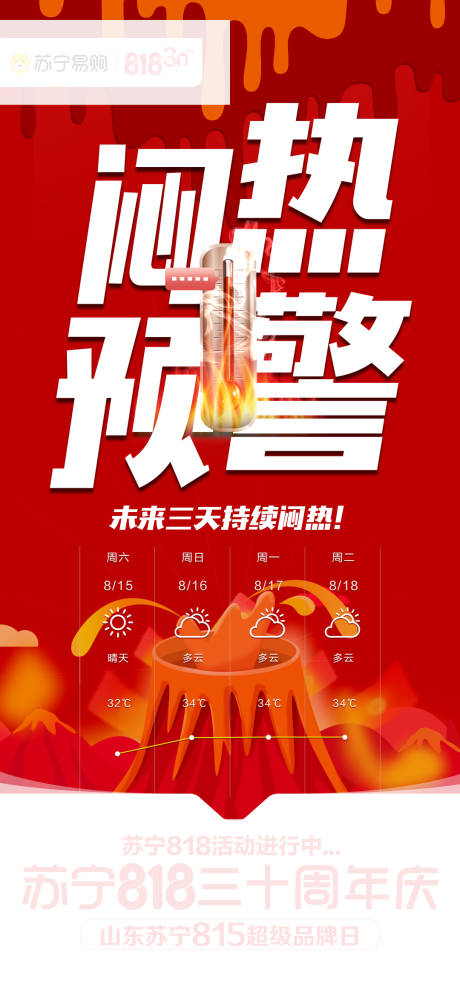 源文件下载【享设计】搜索编号：47750029859766297【高温海报】