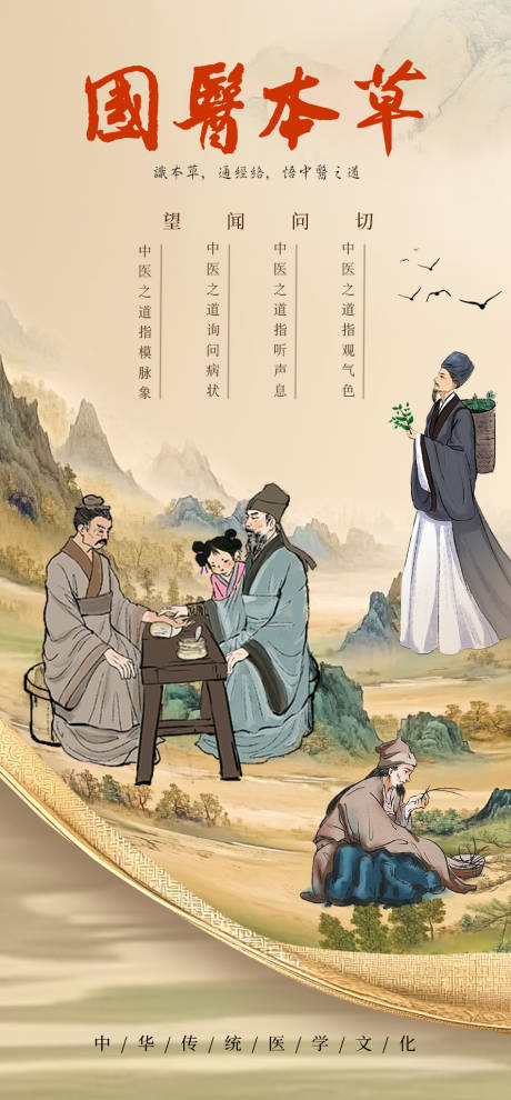 源文件下载【国医本草中医海报 】编号：73950029349795847