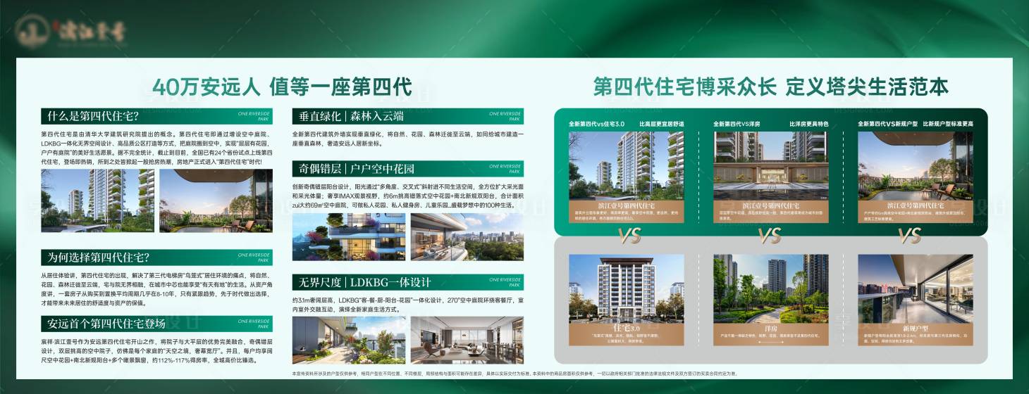 源文件下載【享設計】搜索編號：16870029612605487【地產第四代住宅對比展板】