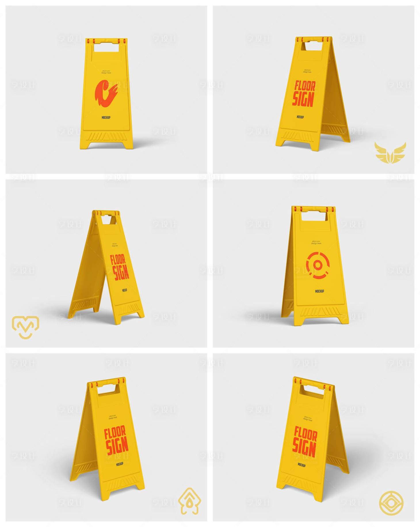 源文件下载【享设计】搜索编号：62870029429891904【店招导视牌海报立牌样机】