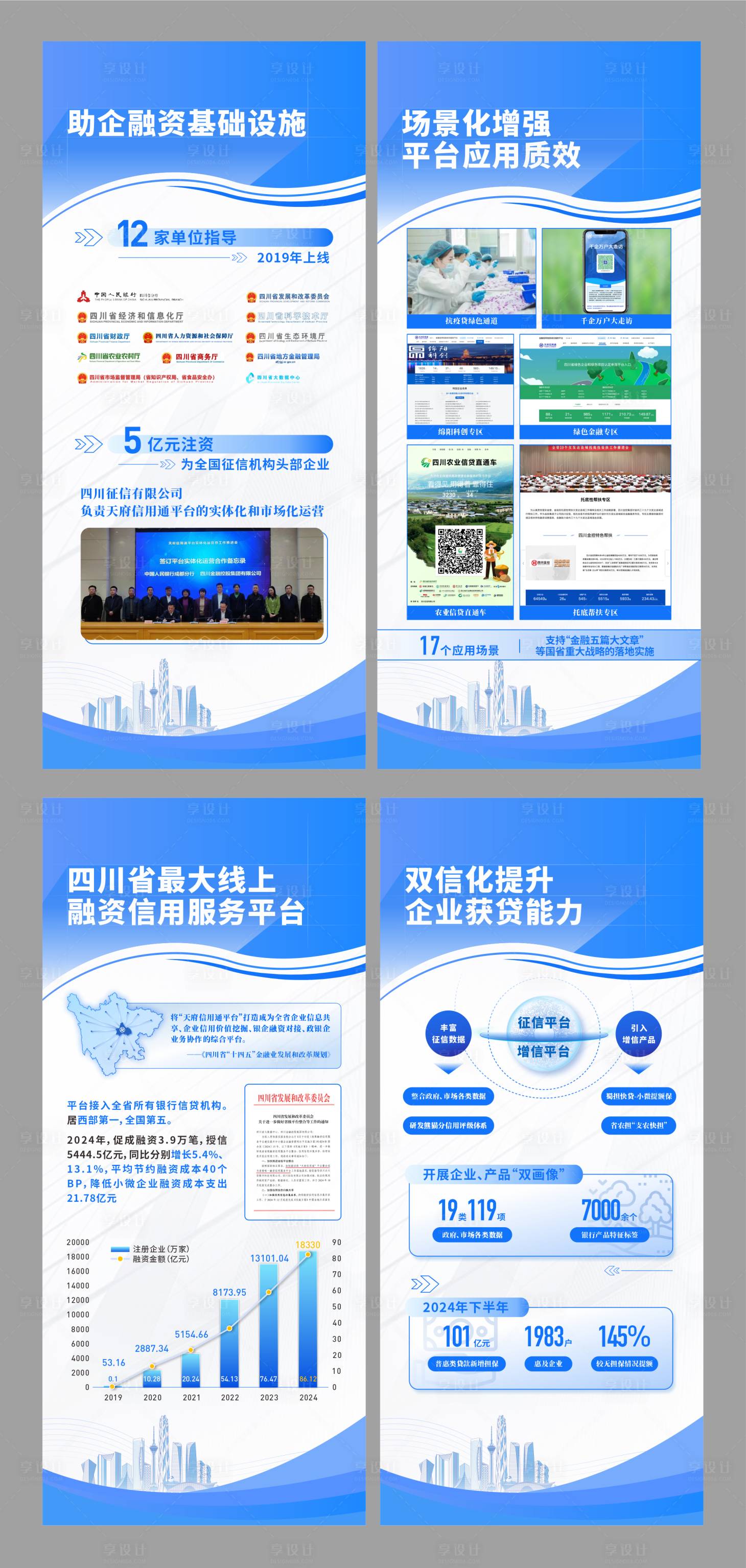 源文件下载【享设计】搜索编号：30440029133242453【蓝色企业展板】