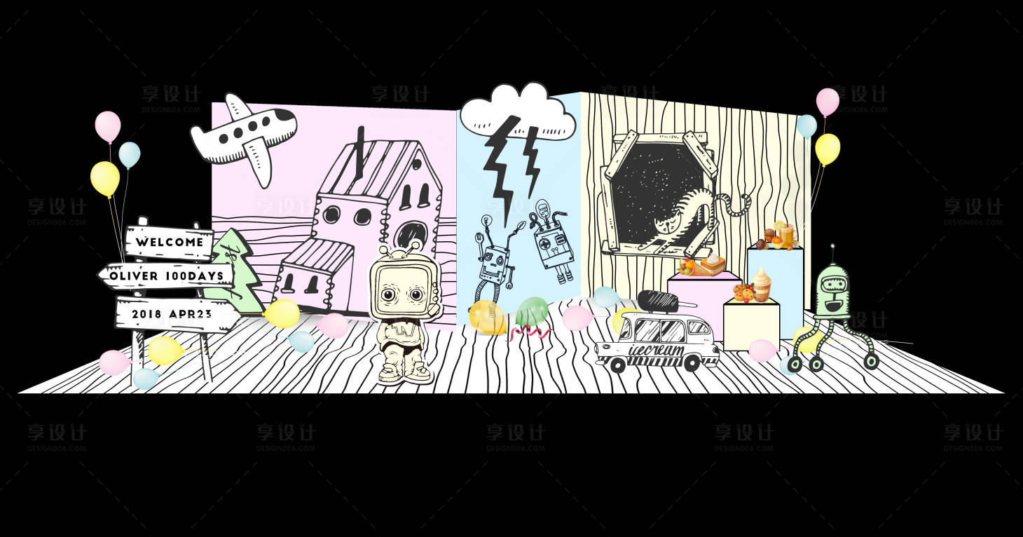 源文件下載【享設(shè)計】搜索編號：23770029657863003【線條漫畫布置】