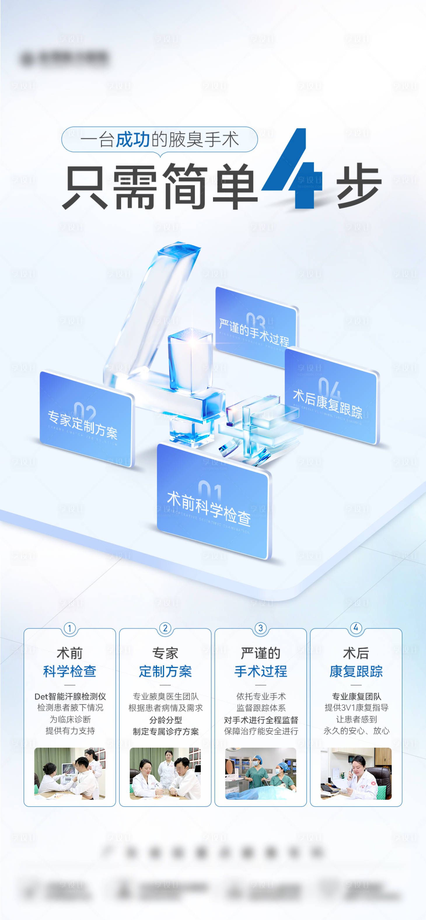 源文件下载【医美蓝色创意仪器步骤数字海报】编号：84490029719027148