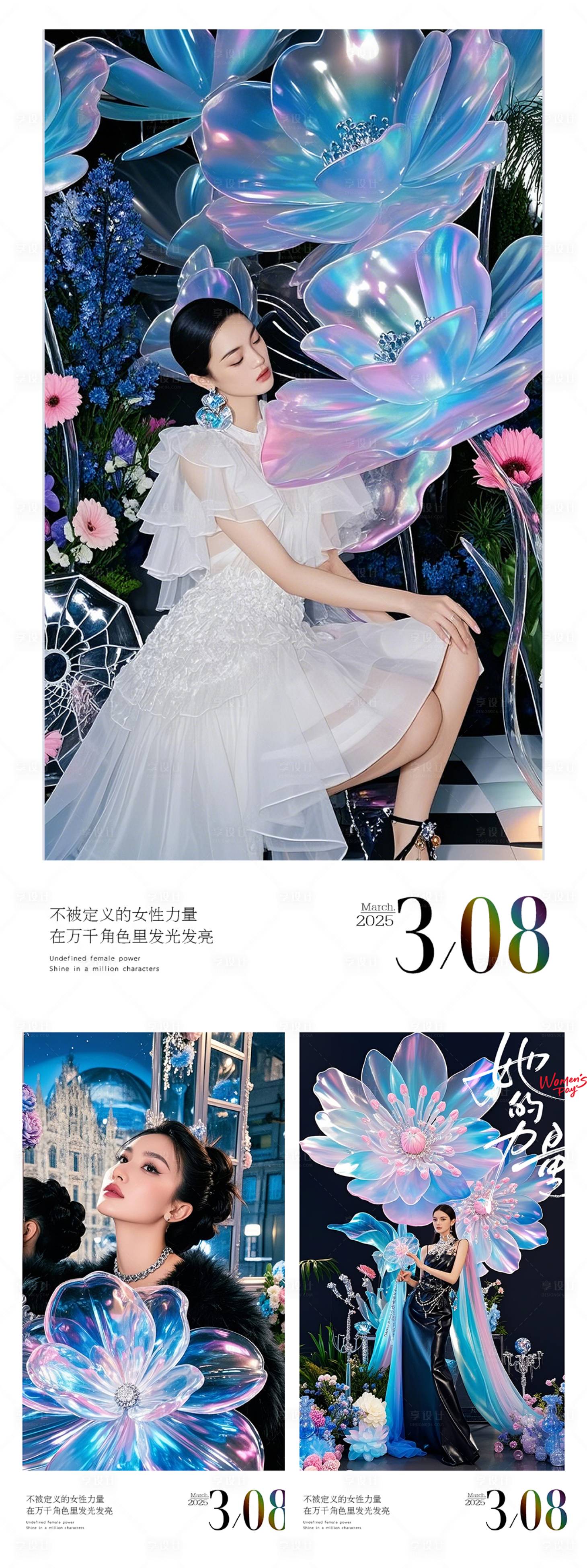 源文件下載【享設(shè)計(jì)】搜索編號(hào)：48100029116871601【醫(yī)美春季女神節(jié)早安海報(bào)】