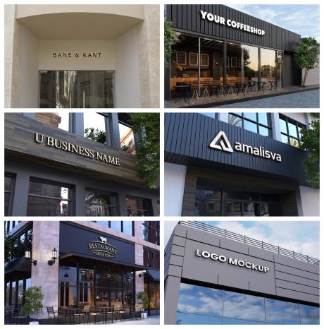 源文件下载【店招导视牌海报样机】编号：77130029103892500