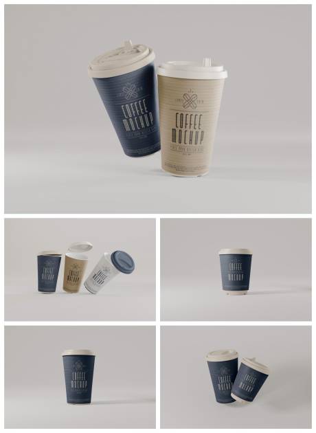 源文件下載【享設計】搜索編號：97390029451493228【咖啡杯奶茶杯樣機】