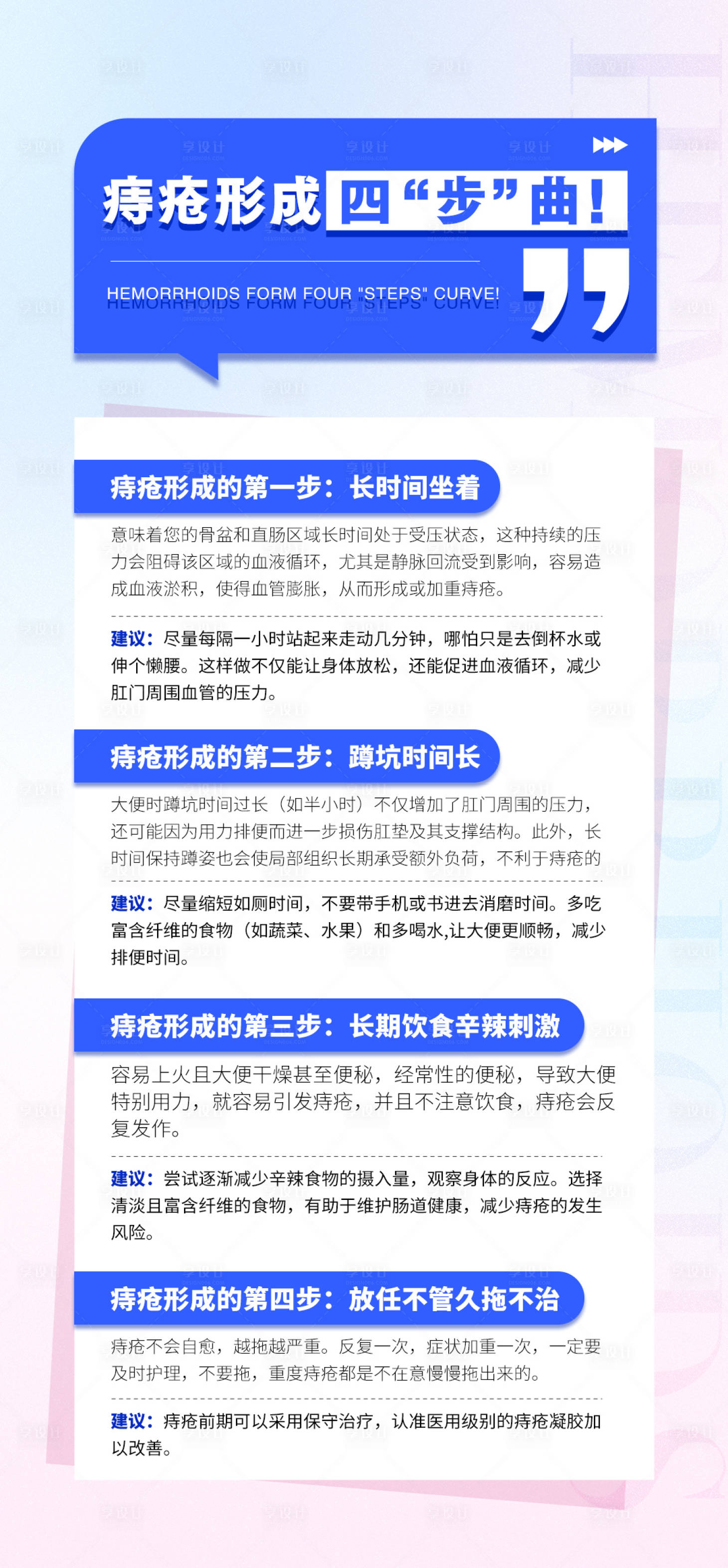 源文件下载【享设计】搜索编号：57890029471734610【痔疮健康科普品牌宣传海报】