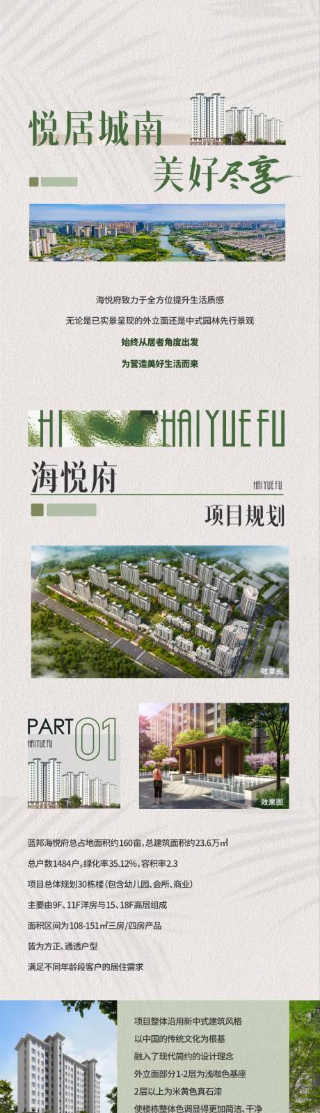 地产项目简介长图海报