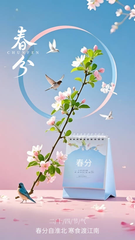 源文件下载【春分节气海报】编号：69760029465742519