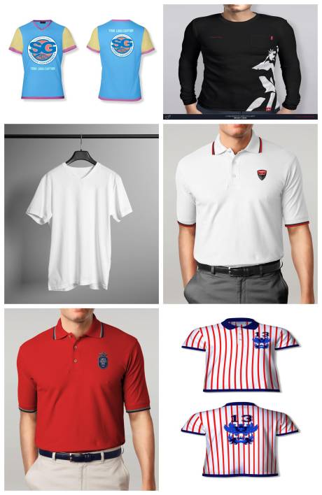 服饰短袖简约字母样机