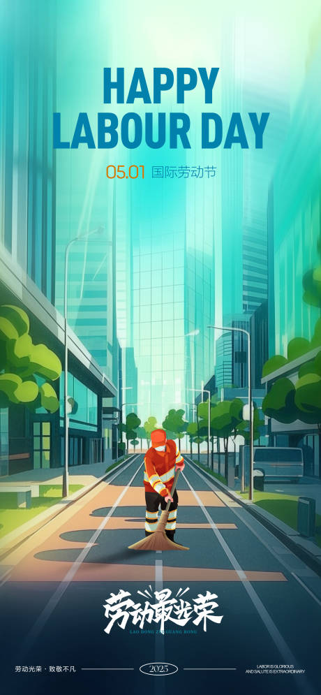 源文件下载【五一国际劳动节节日移动端海报】编号：66880029752848257