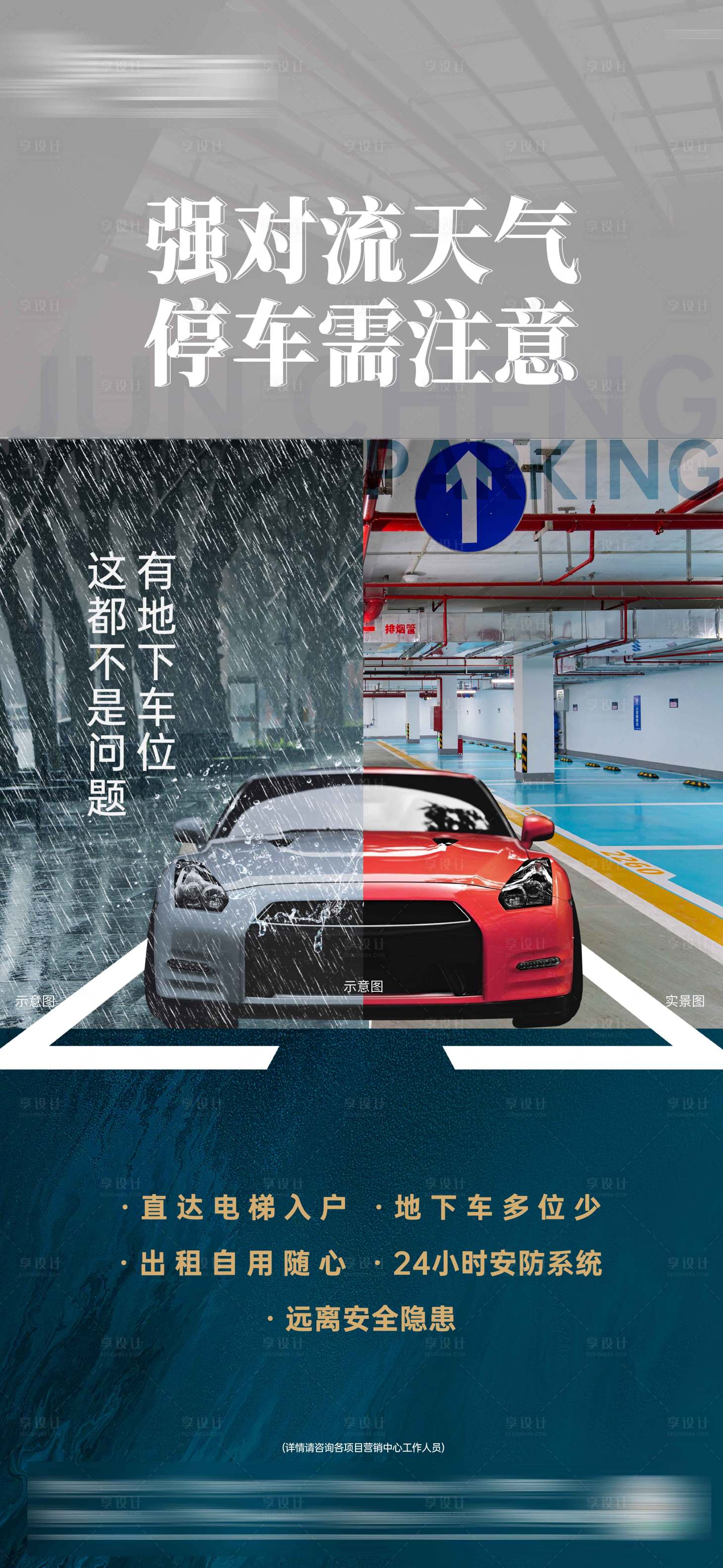 源文件下載【享設(shè)計】搜索編號：56260029215289425【車位痛點價值海報】
