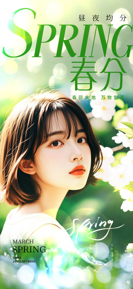 源文件下载【医美春分海报】编号：93520029354607373
