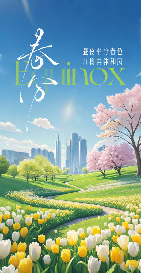 源文件下载【春分海报】编号：91470029595882562