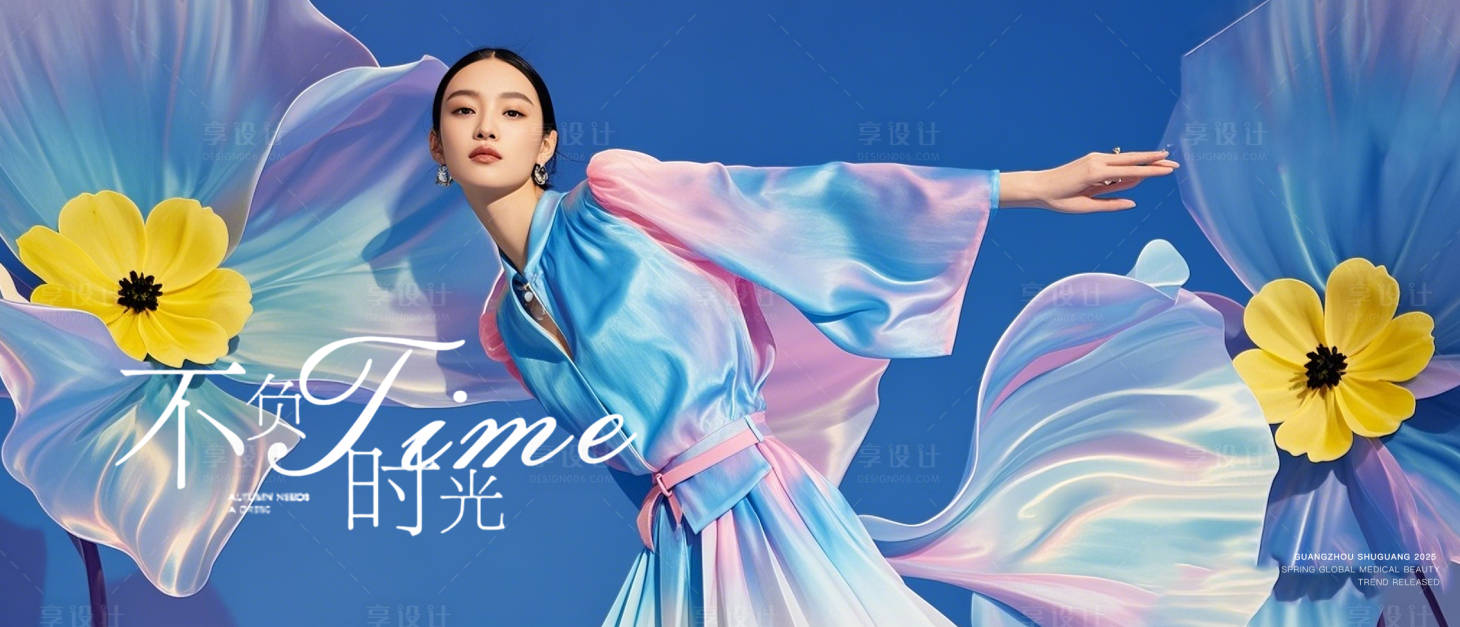 源文件下载【享设计】搜索编号：76250029873743748【医美向美新生活动展板】