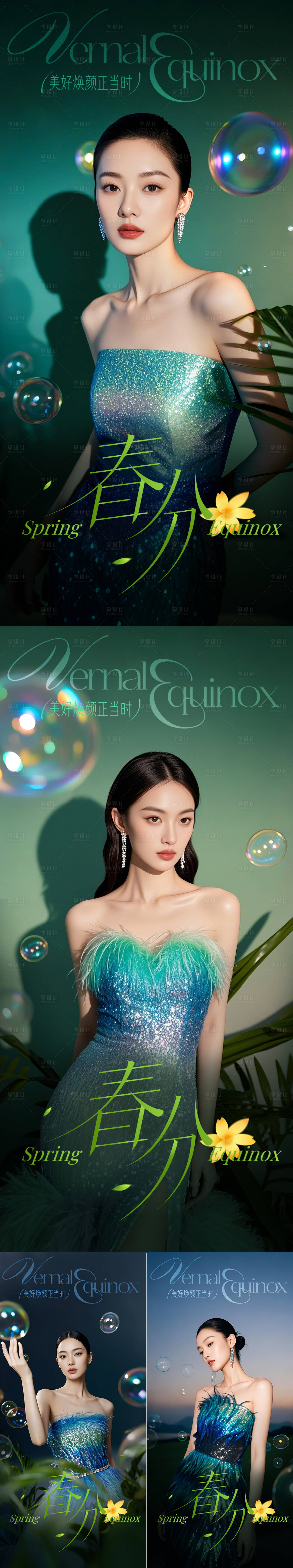 源文件下载【医美春分系列海报】编号：63050029485579492