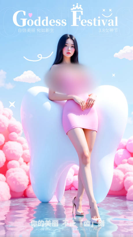 源文件下載【口腔牙科婦女節海報】編號：85730029250743347