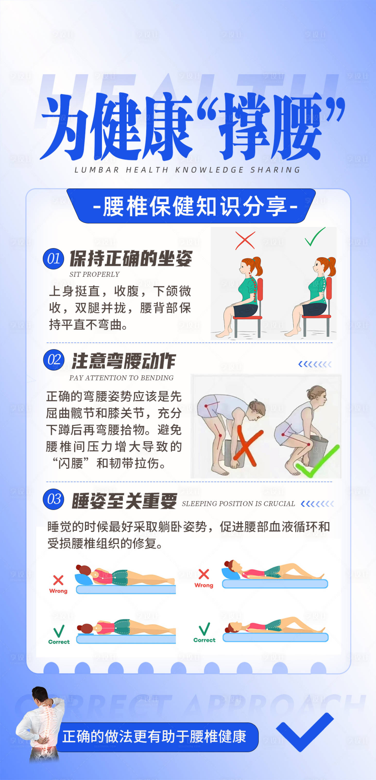源文件下载【享设计】搜索编号：72340029708297977【腰椎保健知识分享 】