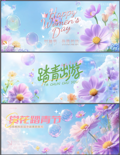 源文件下載【享設計】搜索編號：37410029159313789【春季花卉主題背景展板】