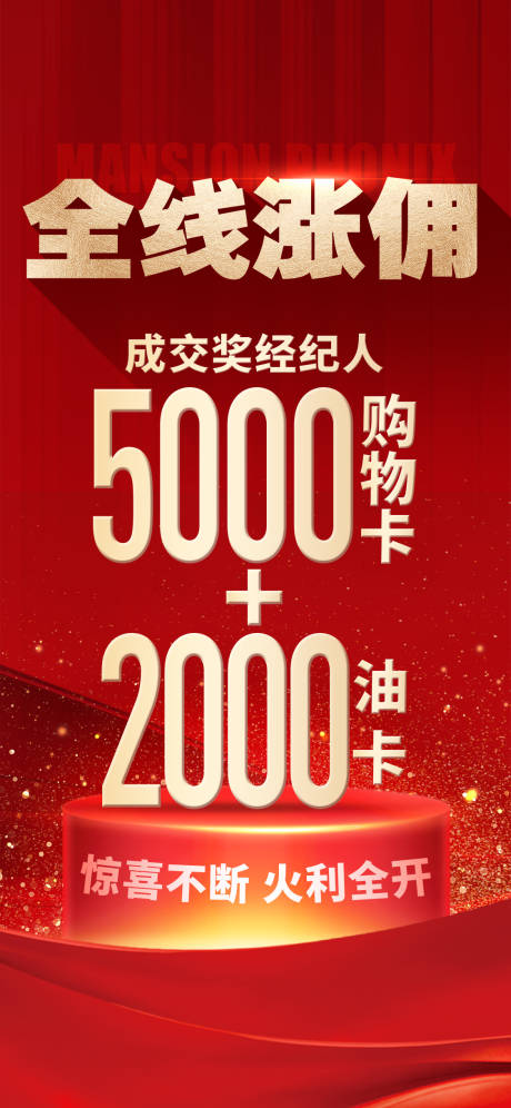 源文件下載【享設計】搜索編號：26170029239676676【全線漲傭金紅金海報】