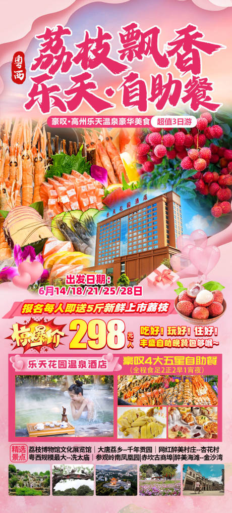 乐天荔枝季旅游海报