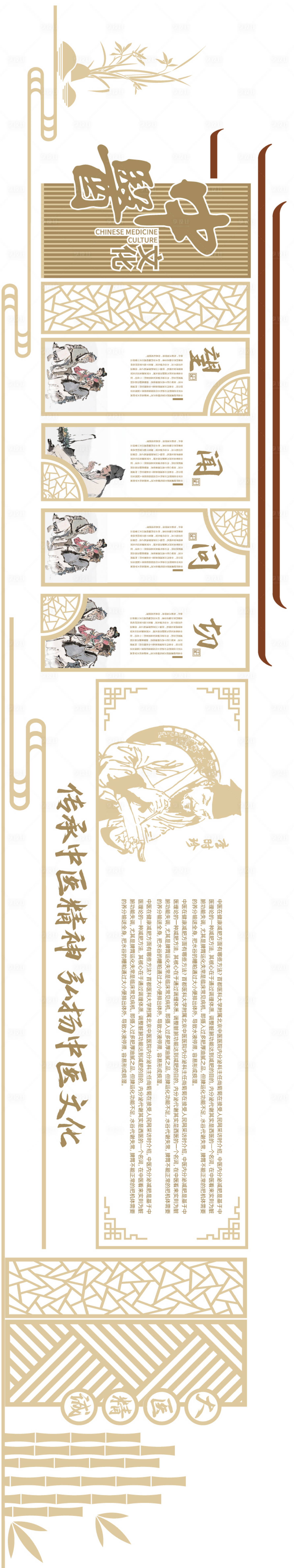 源文件下載【享設計】搜索編號：11590029719056585【中醫文化品牌墻】