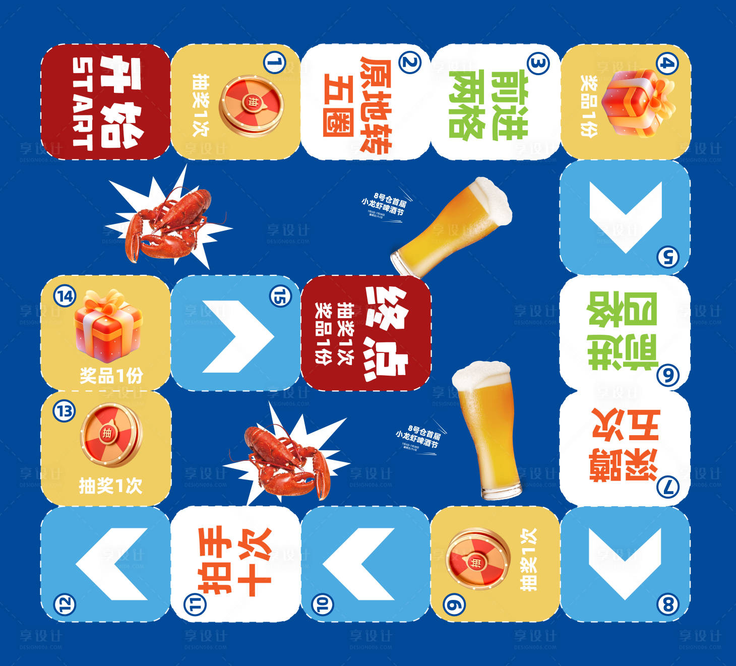 源文件下载【享设计】搜索编号：15580029460621908【大富翁地贴】