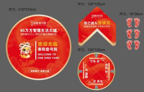售楼处指引地贴