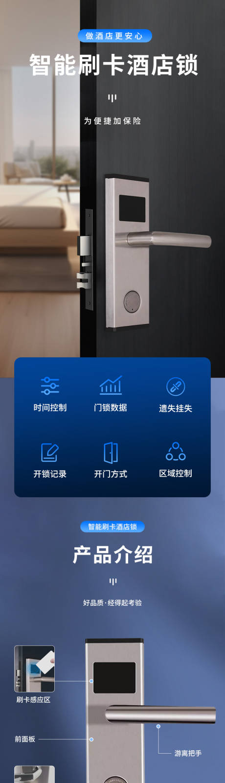 源文件下載【智能刷卡酒店鎖電商詳情頁】編號：76630029837598944
