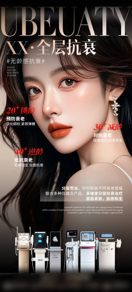 源文件下载【享设计】搜索编号：64950029215413753【医美抗衰仪器海报】