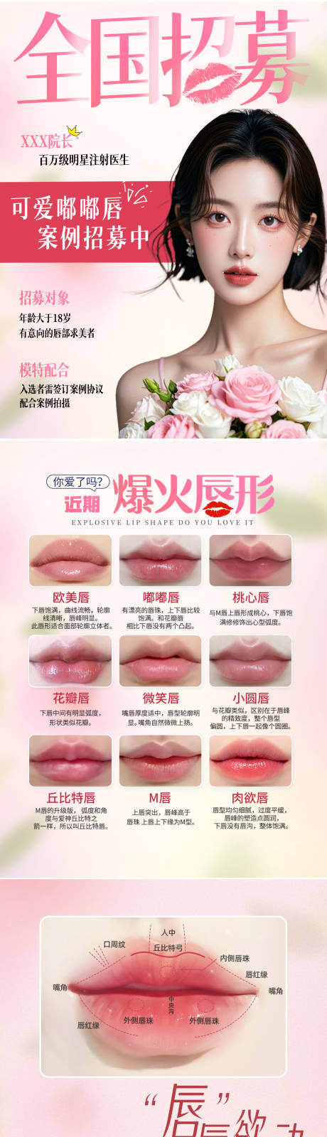 源文件下载【医美口周招募长图海报】编号：92160029765019525